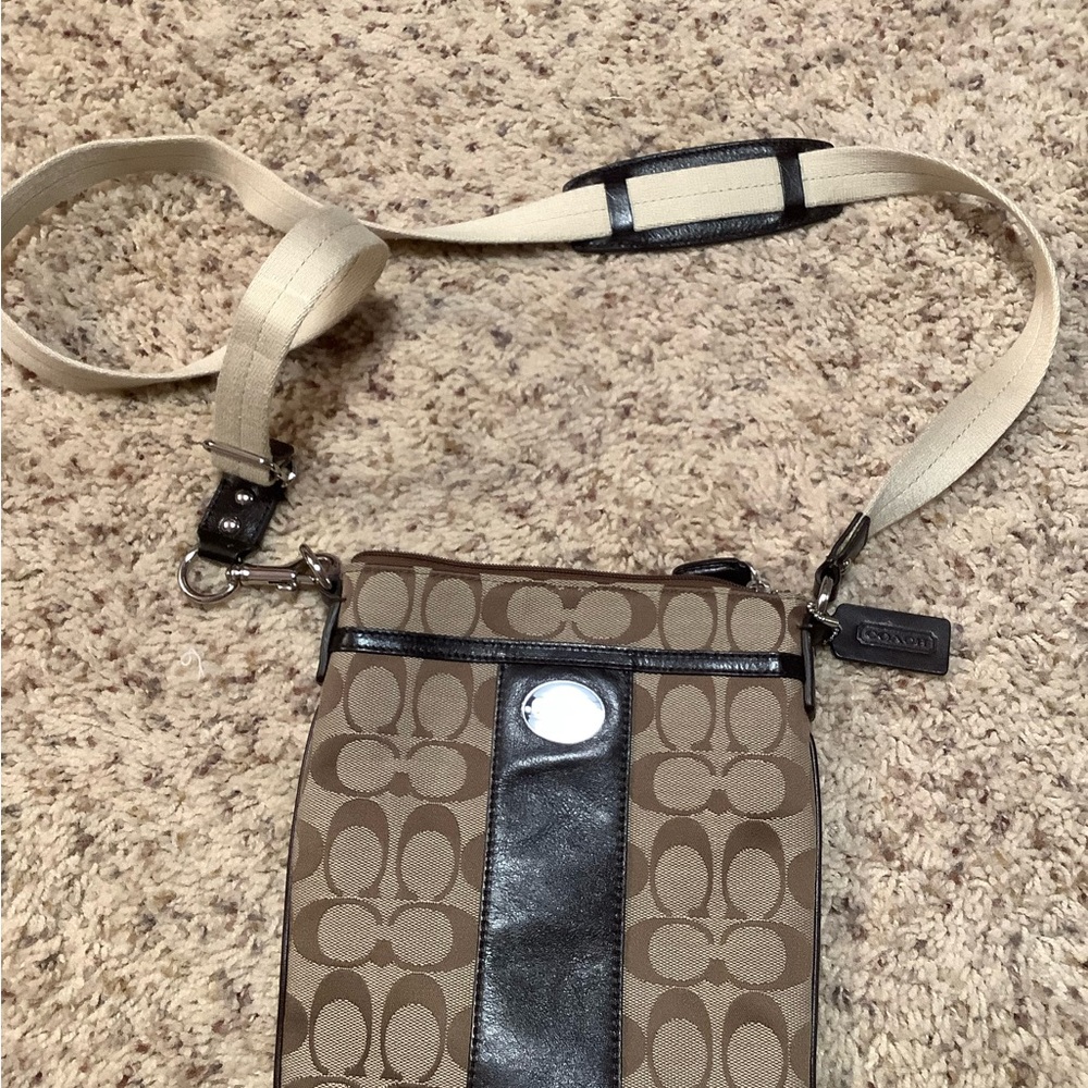Coach Brown and Black Crossbody Bag